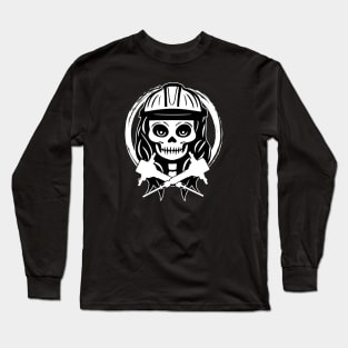 Fossicker Skull and Crossed Jackhammers White Logo Long Sleeve T-Shirt